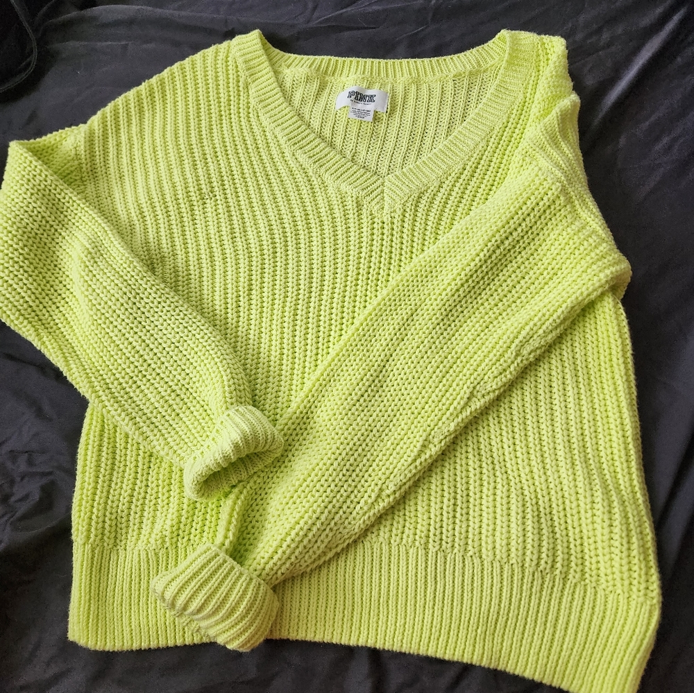 Victoria’s secret PINK knit sweater green yellow